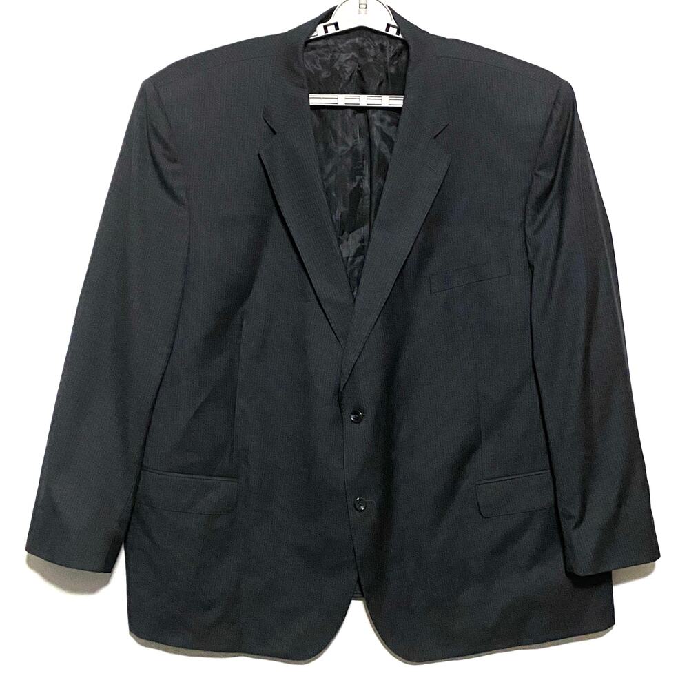 Joseph & Feiss Gold Pinstripe Suit Jacket Blazer Mens 56R Professional Business